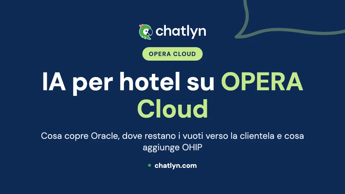 IA per hotel su OPERA Cloud: cosa copre Oracle e cosa aggiungete voi