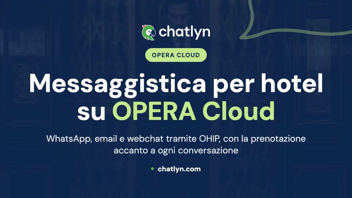 Messaggistica con gli ospiti per hotel su OPERA Cloud: WhatsApp, email e webchat tramite OHIP