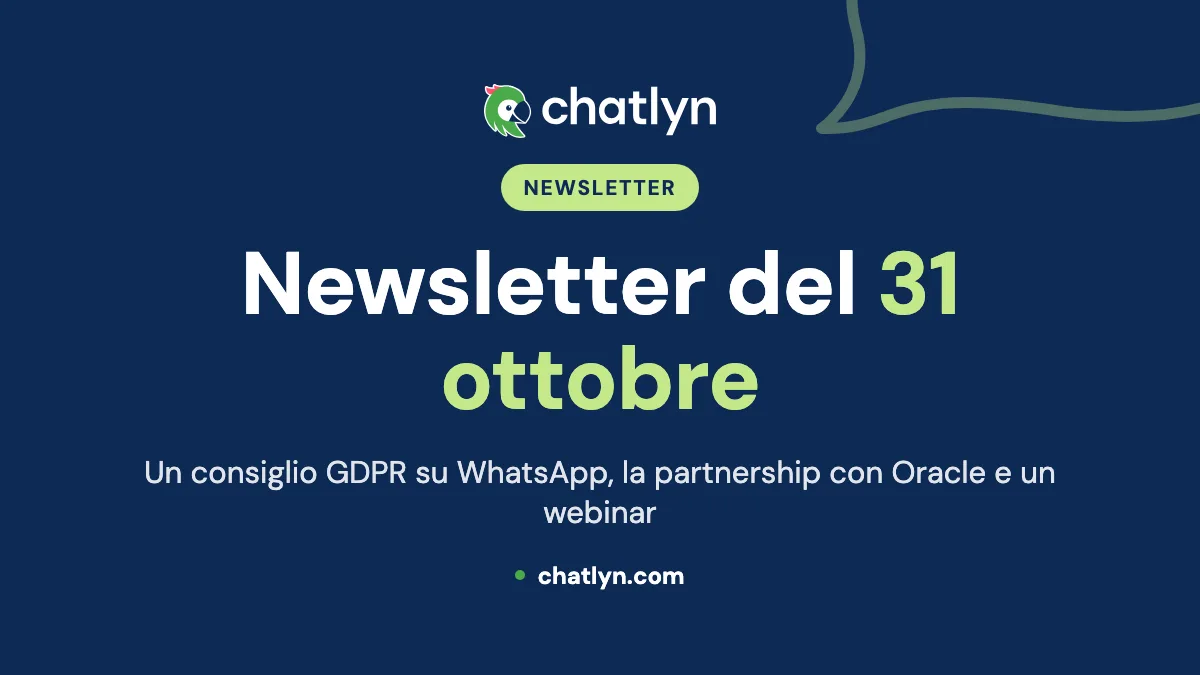 Newsletter del 31 ottobre