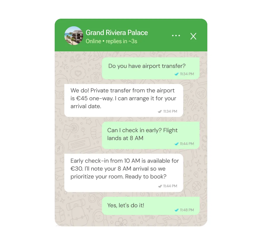 La chat web di chatlyn risponde subito alle domande sulle prenotazioni