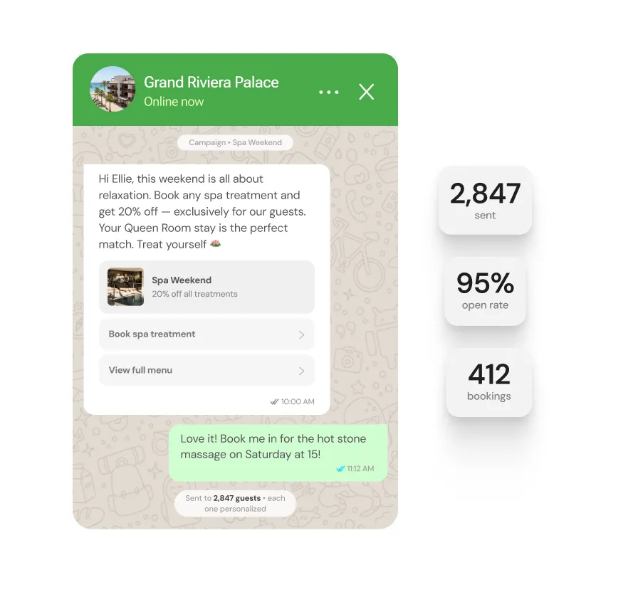 Pannello delle campagne newsletter WhatsApp di chatlyn